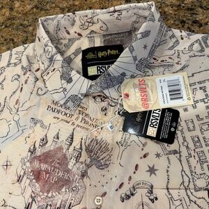 Men’s 2XL RSVLTS Harry Potter Mischief Managed Button Down